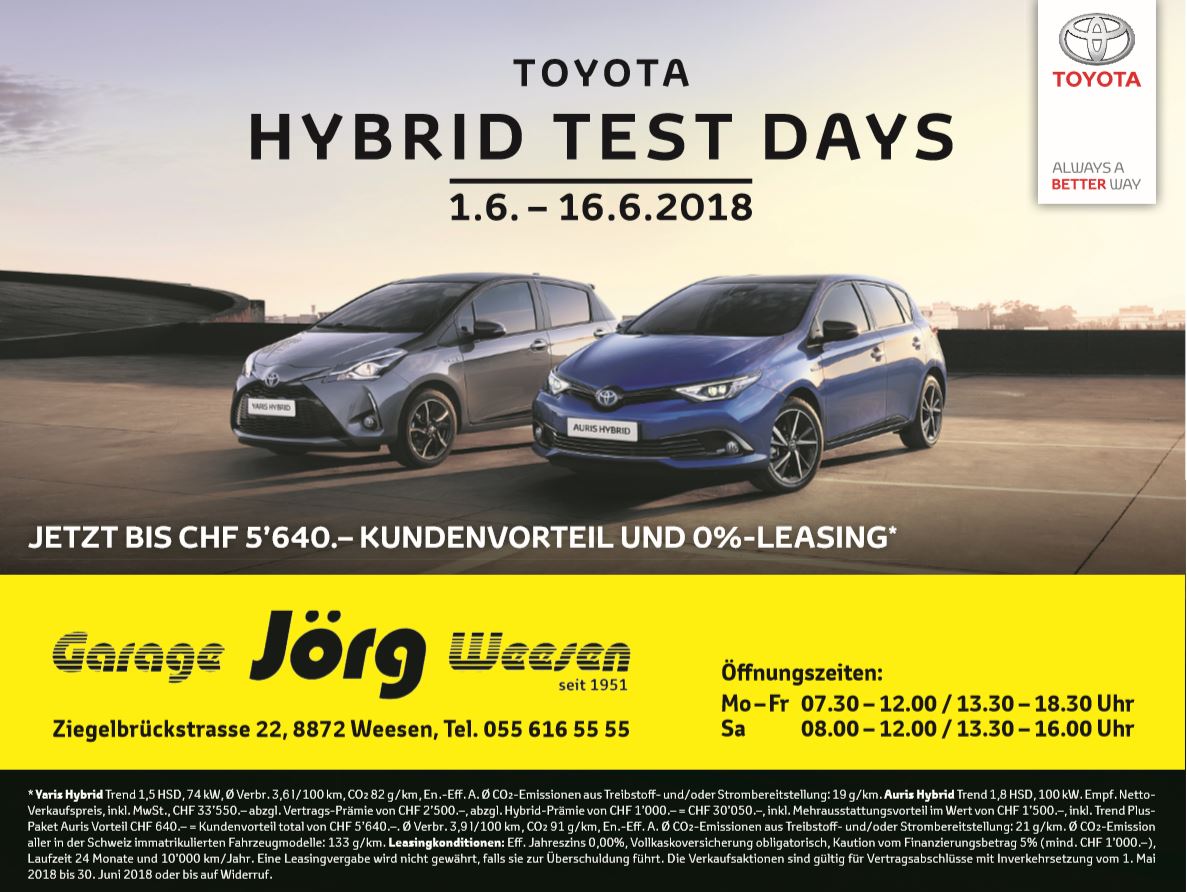 Garage Joerg News Hybrid Test Days 22 05 2018